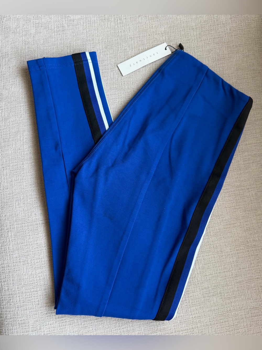 NWT Sanctuary Royal Blue Pants with Black & White Side Stripes